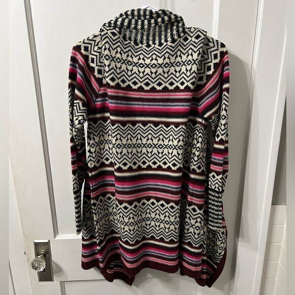 Maurices Black and White Cardigan Sweater with Shawl Collar - Picture 4 of 4